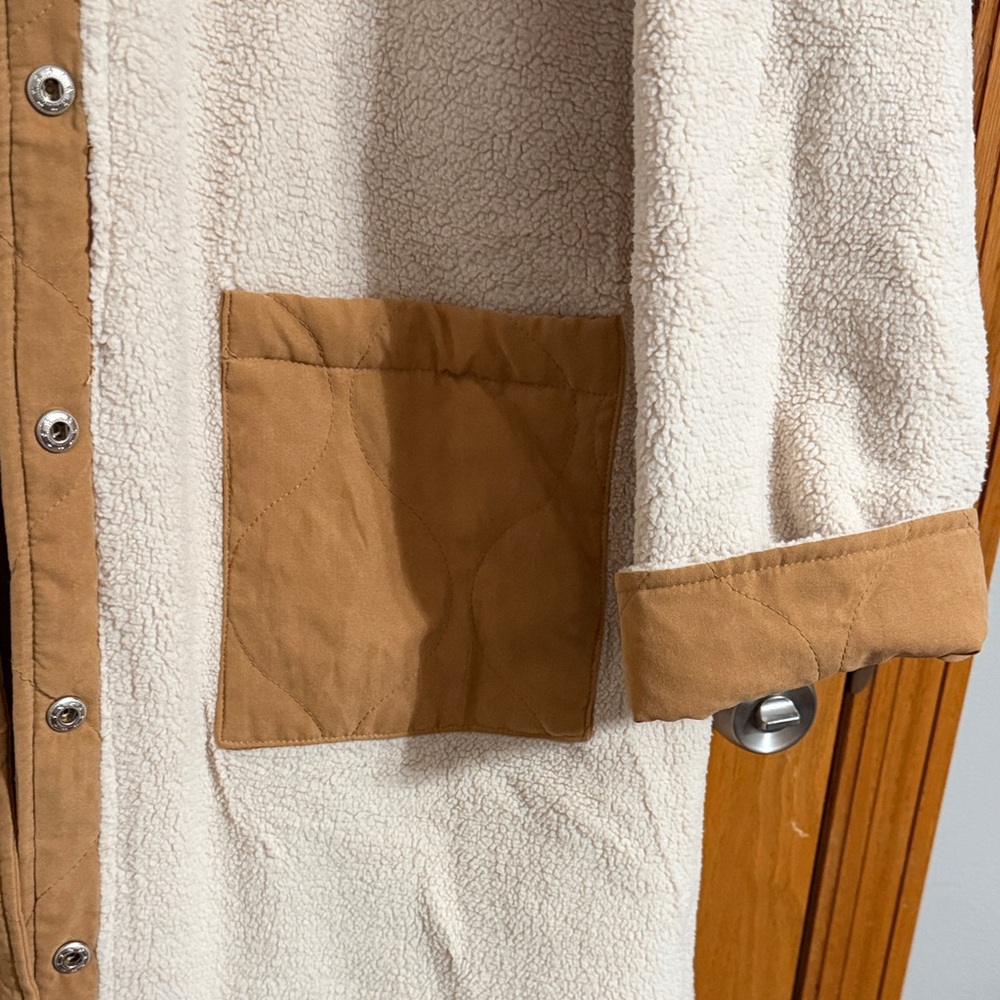 Hem & Thread Quilted Camel Long Jacket - Picture 8 of 10